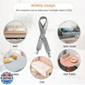 QoeCycth 8Pcs Adjustable Bed Sheet Straps Clips, Elastic Mattress Sheet Fasteners Holder and Suspenders, Grippers to Hold Sheet, Mattress, Sofa, Couch, Table Cloth, Ironing Board Cover(Grey)