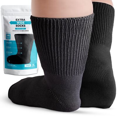 Bariatric Socks Extra Wide Diabetic Socks for Women Lymphedema Socks Extra Wi...