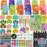 168Pcs Dinosaur Birthday Party Favors, Dino Party Favors Include Masks Bubble Stamps Hatching Eggs Bags Craft Bookmarks DIY Stickers Slap Bracelets for Dinosaur Birthday Party Decorations Supplies