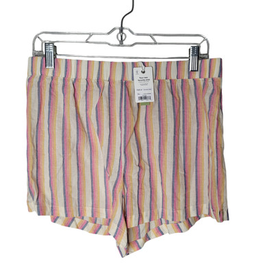 NWT Marine Layer Doze PJ Short Retro Ombré Stripe Size Lg Linen Blend Sleep