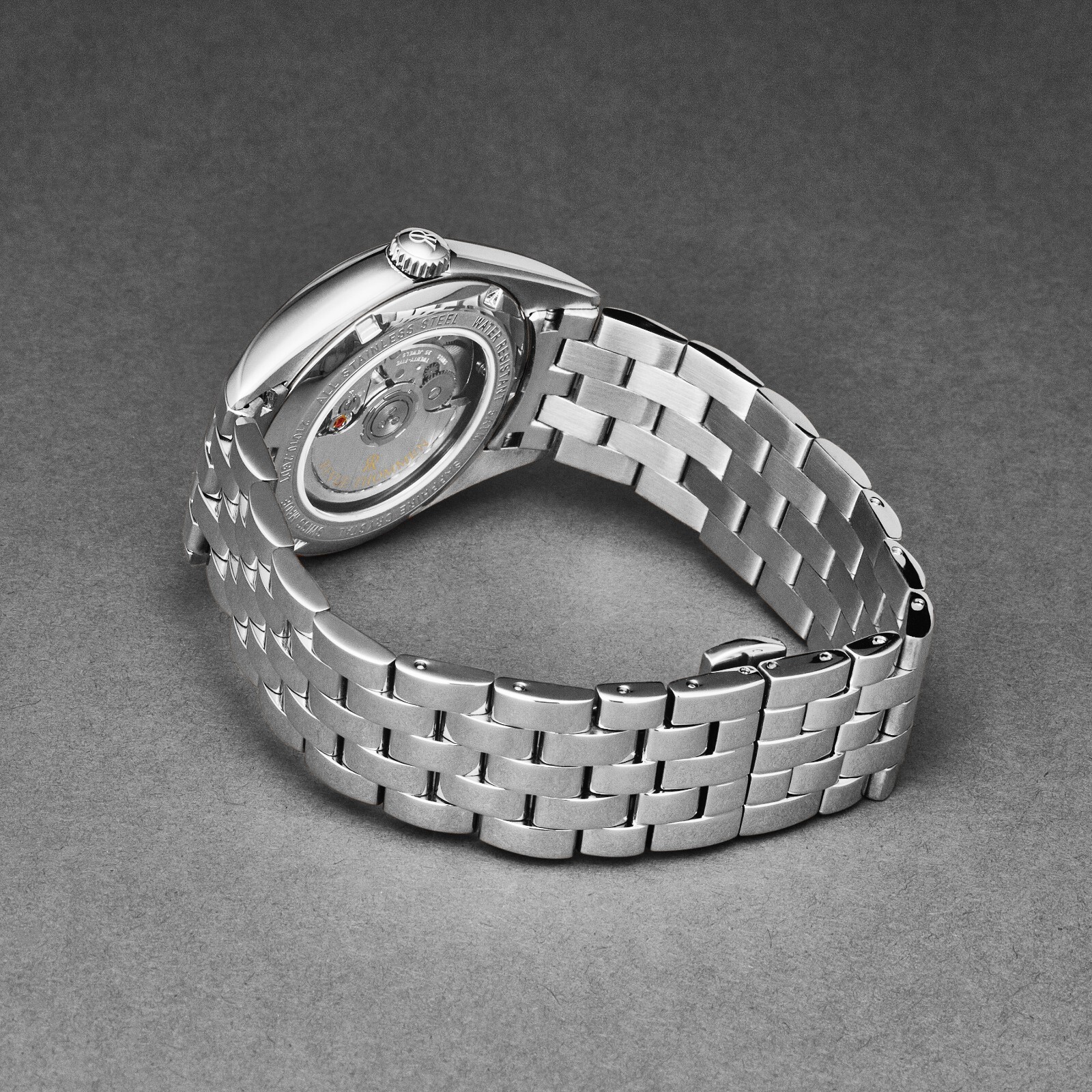 Pre-owned Revue Thommen Men Heritage Gmt Silverdial Ss Bracelet Swiss Automatic 21010.2332