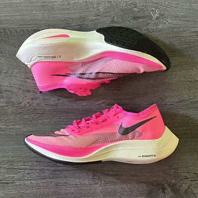 Nike ZoomX Vaporfly Next % Pink Running Shoes Mens Size 7.5 / Womens Size 9