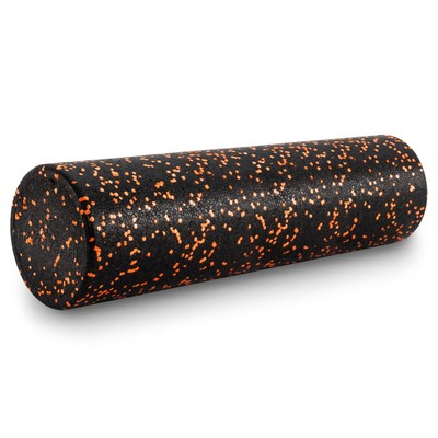 ProsourceFit High Density Speckled Foam Roller 24x6-in Black/Orange Sporting