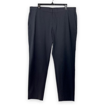Theory Curtis Twill Pants NEW Mens Sz 38 Navy Beltless Elastic Side Waist