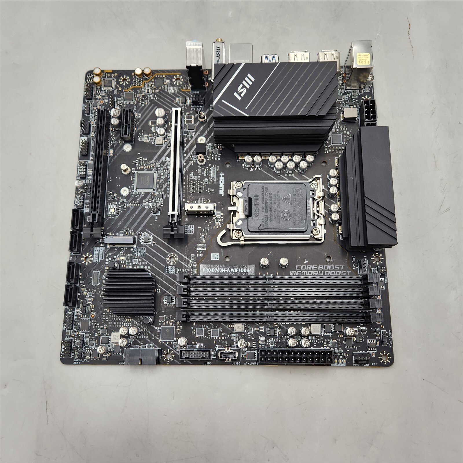 MSI PRO B760M-A WiFi DDR4 ProSeries Motherboard (LGA 1700, DDR4, M.2, mATX) MSI PRO B760M-A WiFi DDR4 ProSeries Motherboard (LGA 1700, DDR4, M.2, mATX)