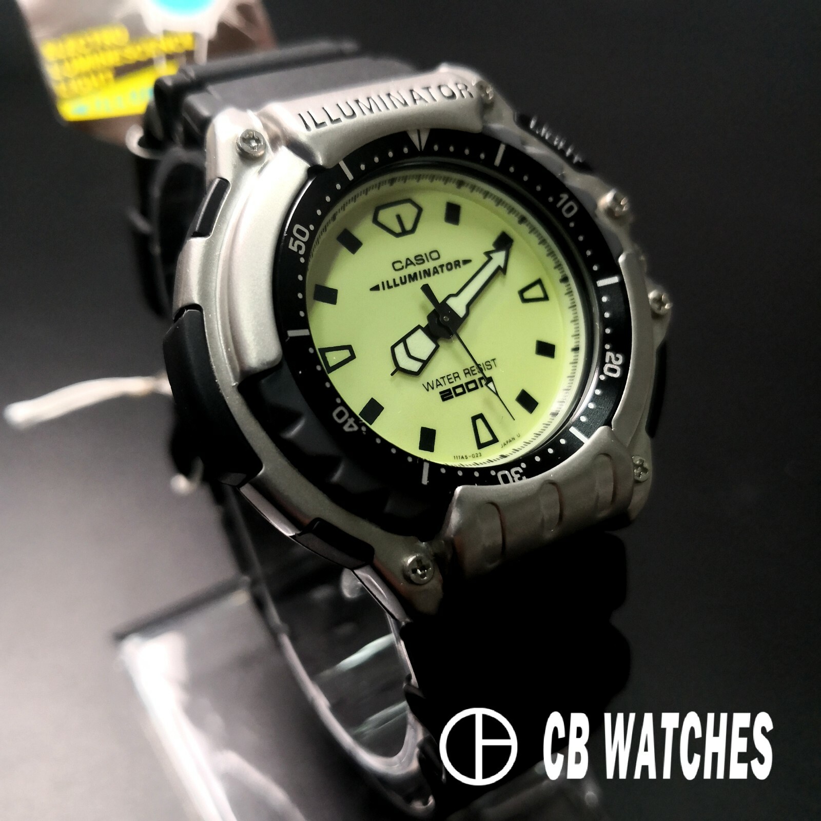 Pre-owned Casio Rare  Md-309-1e Made In Japan Analog Mens Watch 200m Divers Illuminator