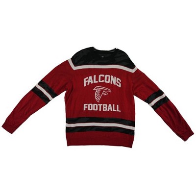 NFL Team Apparel Atlanta Falcons Football Sweater Men's Size XL Red Camo Stripe
