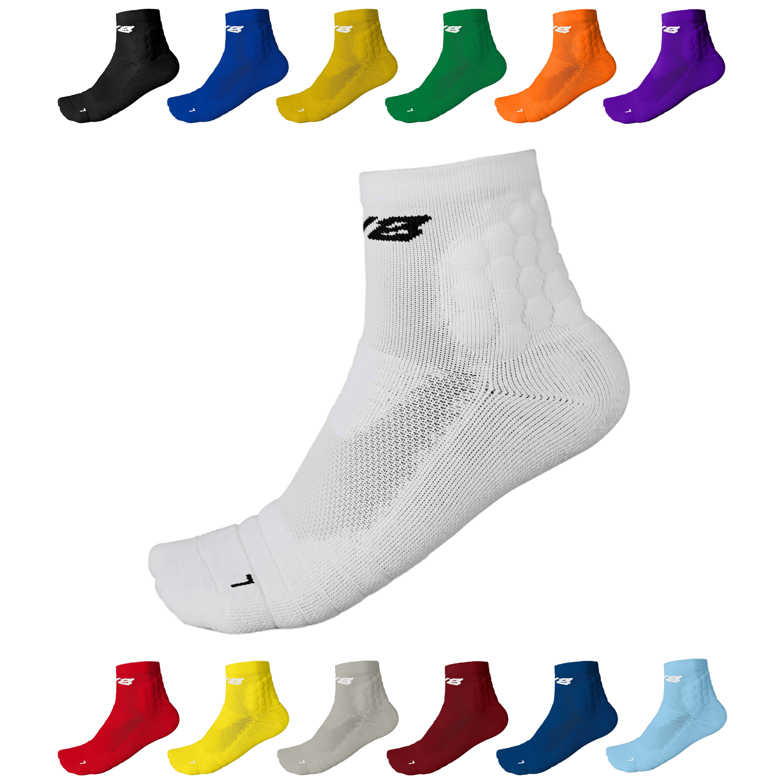 We Ball Sports Anti-Blister Mens Athletic Cushion Quarter Length Socks