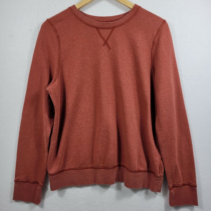 Melrose & Market Women'S Large Sweater Top Round Neck French Terry Cotton Blend