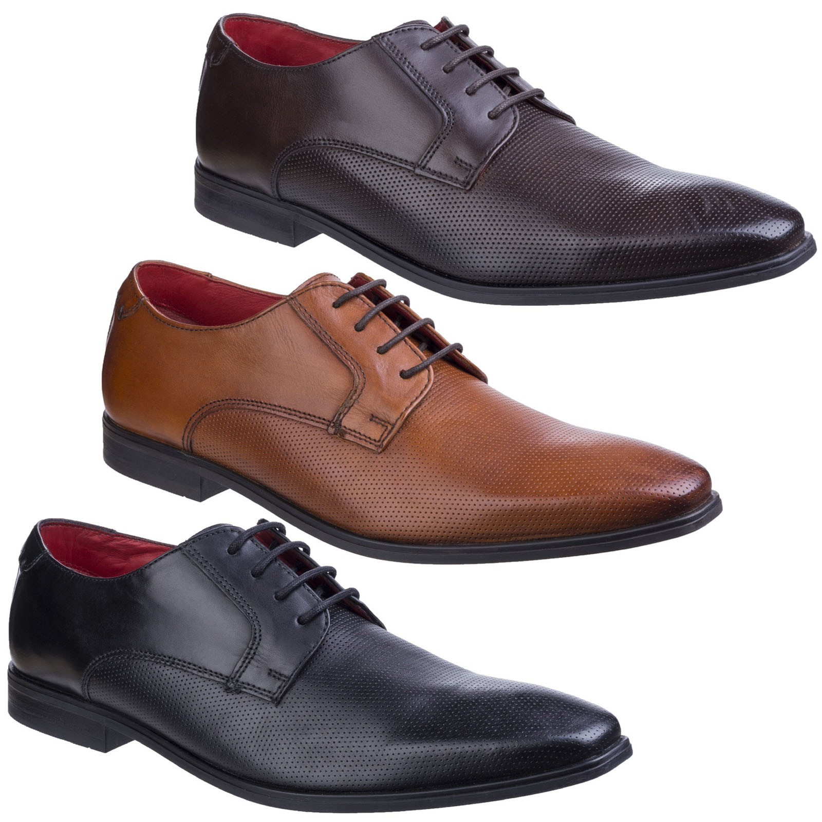 Homme Base London Charles Tan En Cuir À Lacets Chaussures