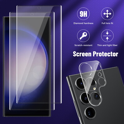 For Samsung Galaxy S22 S23 S24 Ultra Case Fits Otterbox Defender +Tempered Glass