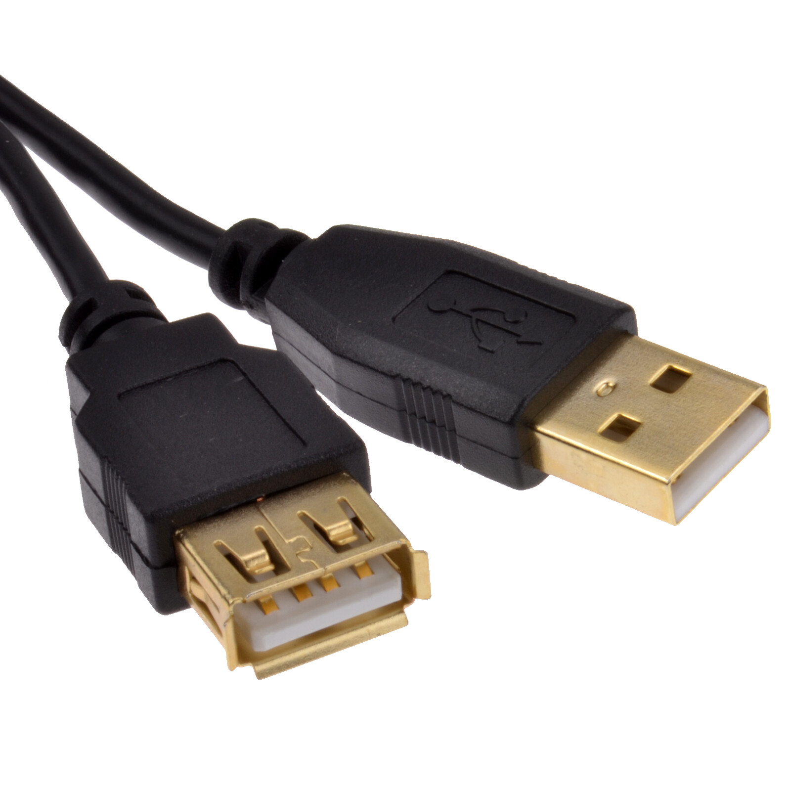 Durchsichtiges USB 2.0 Verlängerungskabel – 2 Meter, A-Stecker Auf A-Buchse, Mit Ferrit – Klar & Praktisch