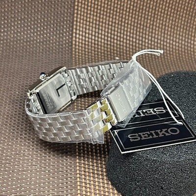 Pre-owned Seiko Swr085p1 Blue Analog Roman Quartz Stainless Steel Women's Classic Watch