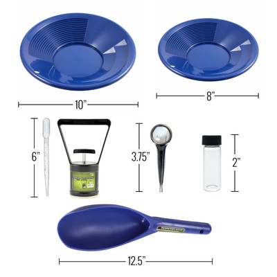 ASR Outdoor Gold Panning Kit Gold Rush Prospecting Tools Accessories 10pc
