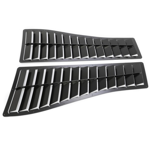 Pair Steel Vented Heat Extractor Hood Louvers For Camaro Z28 IROC-Z IROC 85-90