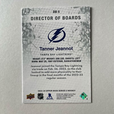 2023 Upper Deck Series 2 #DB-5 Tanner Jeannot Director of the Boards