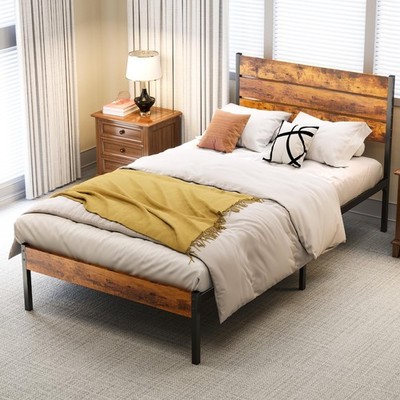 OLIXIS Twin Size Metal Platform Bed Frame  Mattress Foundation...