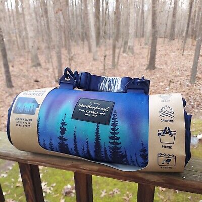 Weatherproof Vintage Outdoor Blanket 60" x 72" Picnic Camping Beach Sports Event