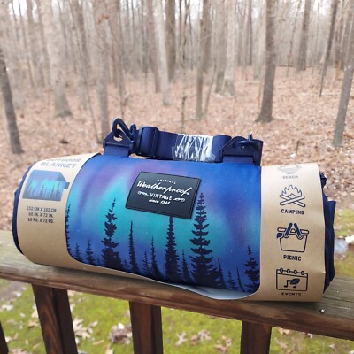 Weatherproof Vintage Outdoor Blanket 60" x 72" Picnic Camping Beach Sports Event
