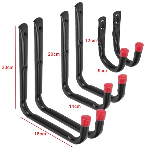6 X Heavy Duty Storage Hooks Wall Mounted Ladder Garage 