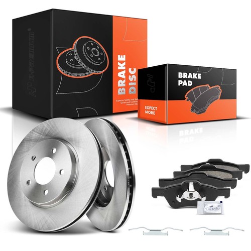 Front Disc Rotors & Ceramic Brake Pads for Ford Escape Mercury Mariner Tribute