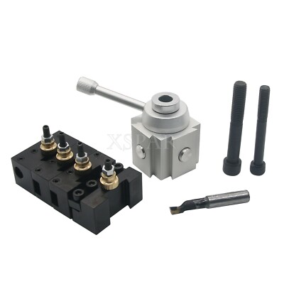 Mini Quick Change Multifix Tool Post Holder Kit for 7 x10 12 14 Engine Lathe top