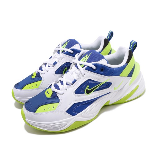 

Nike M2K Tekno White Volt Blue Мужские кроссовки Коренастые кроссовки AV4789-105, Белый, Nike M2k Tekno