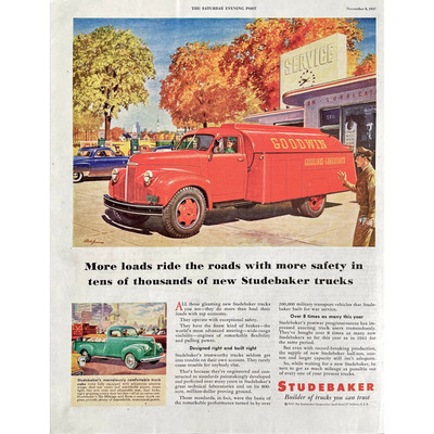Studebaker Trucks Vintage Print Ad 1947 Retro Truck Ads Studebaker Memorabilia