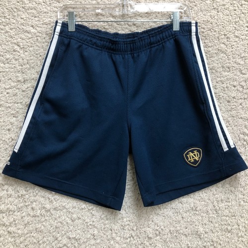 Adidas Notre Dame Fighting Irish Shorts Small Adult Blue Athletic Football Mens