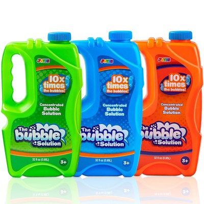 3 Pcs 32 oz Concentrated Big Bubble Solution Refill for Bubble Gun Summer