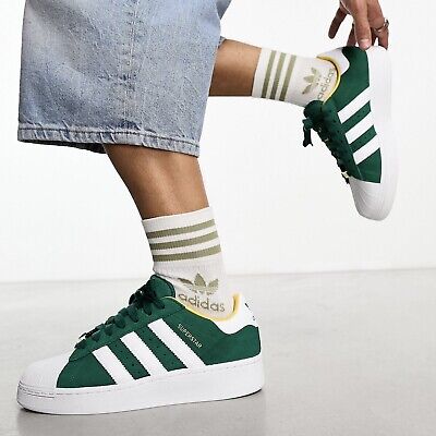 Adidas Originals Superstar XLG Men's Sneaker Athletic Shoe Green Trainer #658