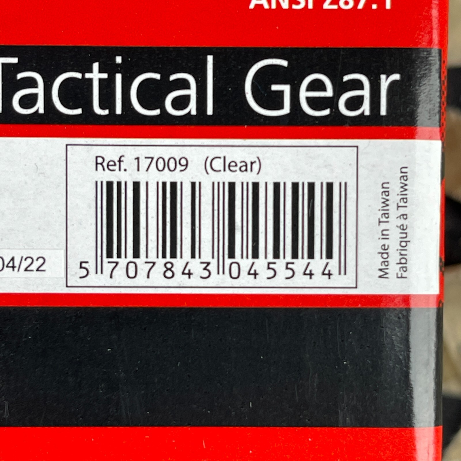 NEW ASG Protective Airsoft Goggles - Black w/ Clear Lens (17009)