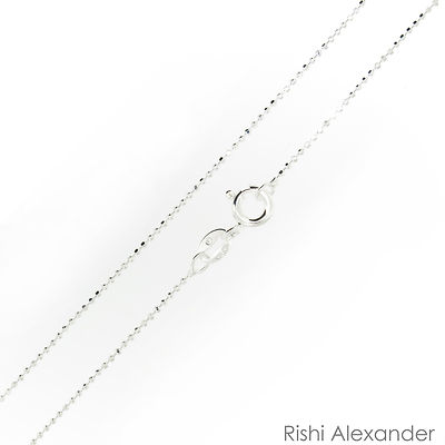 925 Sterling Silver Ball Bead Diamond Cut Chain Necklace .925 Italy All Sizes