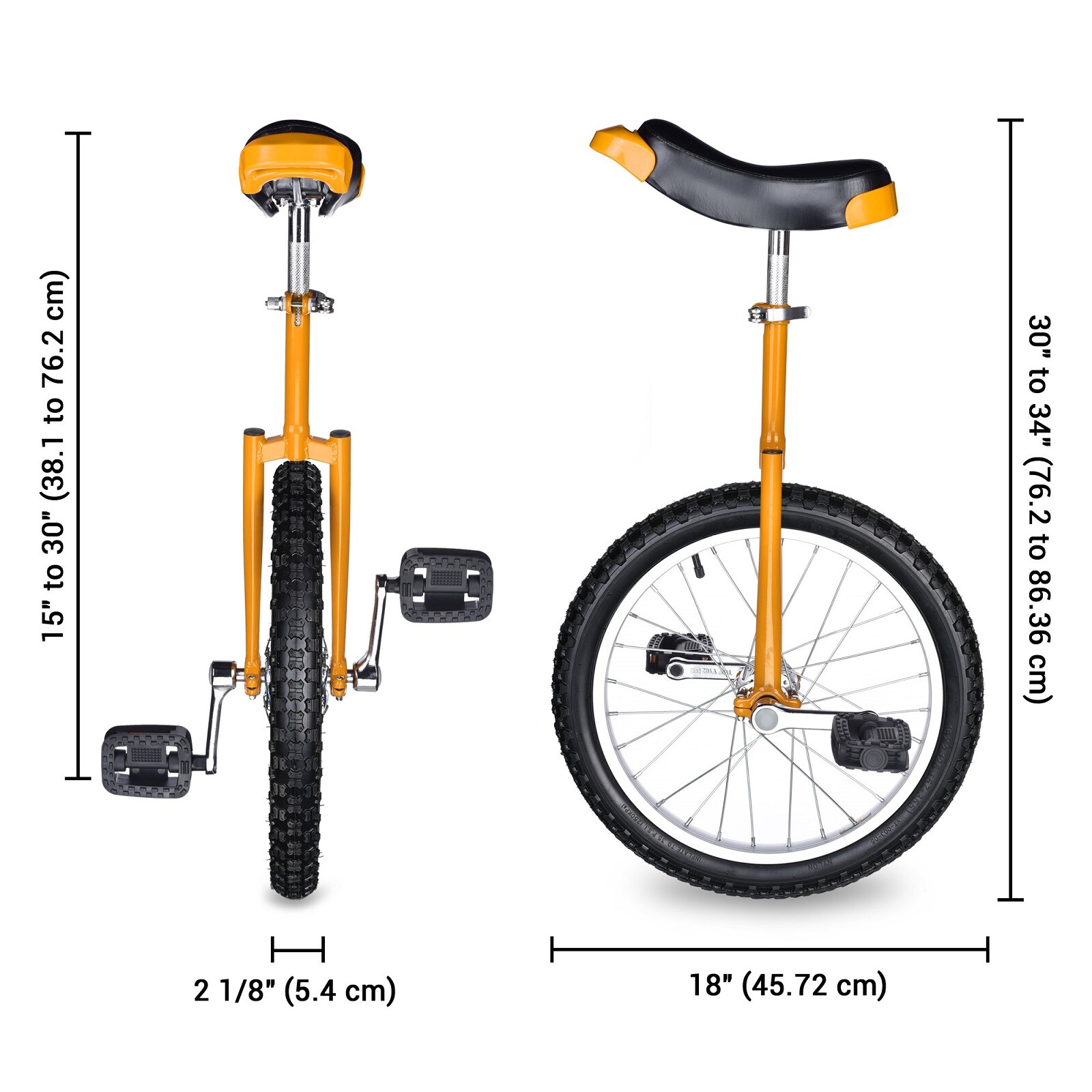 18"Wheel Unicycle Skidproof Mountain Tire Cycling Sports Exe