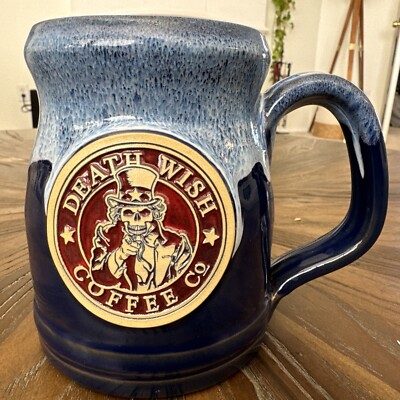 Death Wish Coffee Uncle Sam 2015 Mug By Deneen Pottery Rare Limited #988/2000