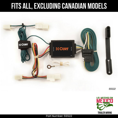 For 00-02 Toyota Echo 4 Pin Trailer Wiring Plug Excl Canadian Curt 4 Prong Wire