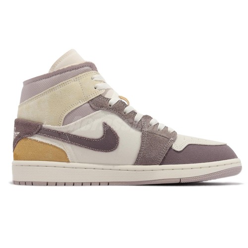 

Мужские кроссовки Nike Air Jordan 1 Mid SE CRAFT Inside Out Taupe Haze AJ1 Casual DM9652-102, Белый, Air Jordan 1 Mid Se Craft