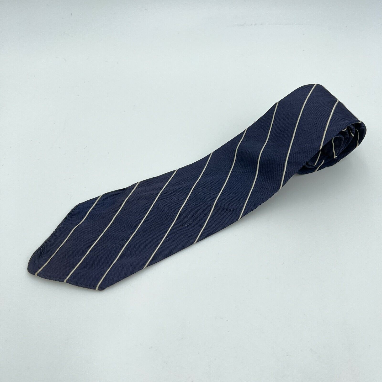 Vintage Boys Tie Blue Stripe Pilgrim Fashion Tower Cravats Youth School Uniform