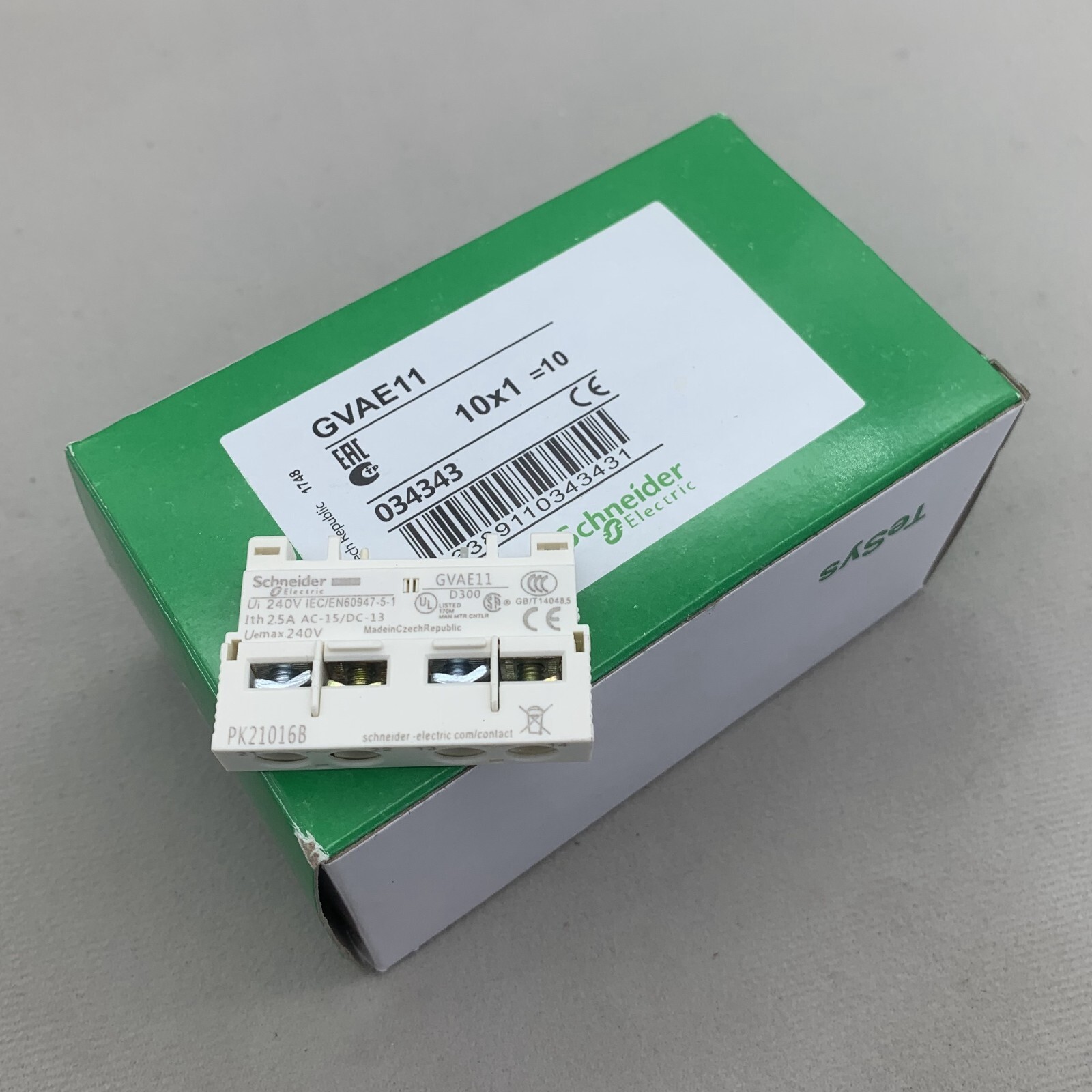 NEW GVAE11 TeSys GV2 & GV3 - auxiliary contact - 1 NO + 1 NC