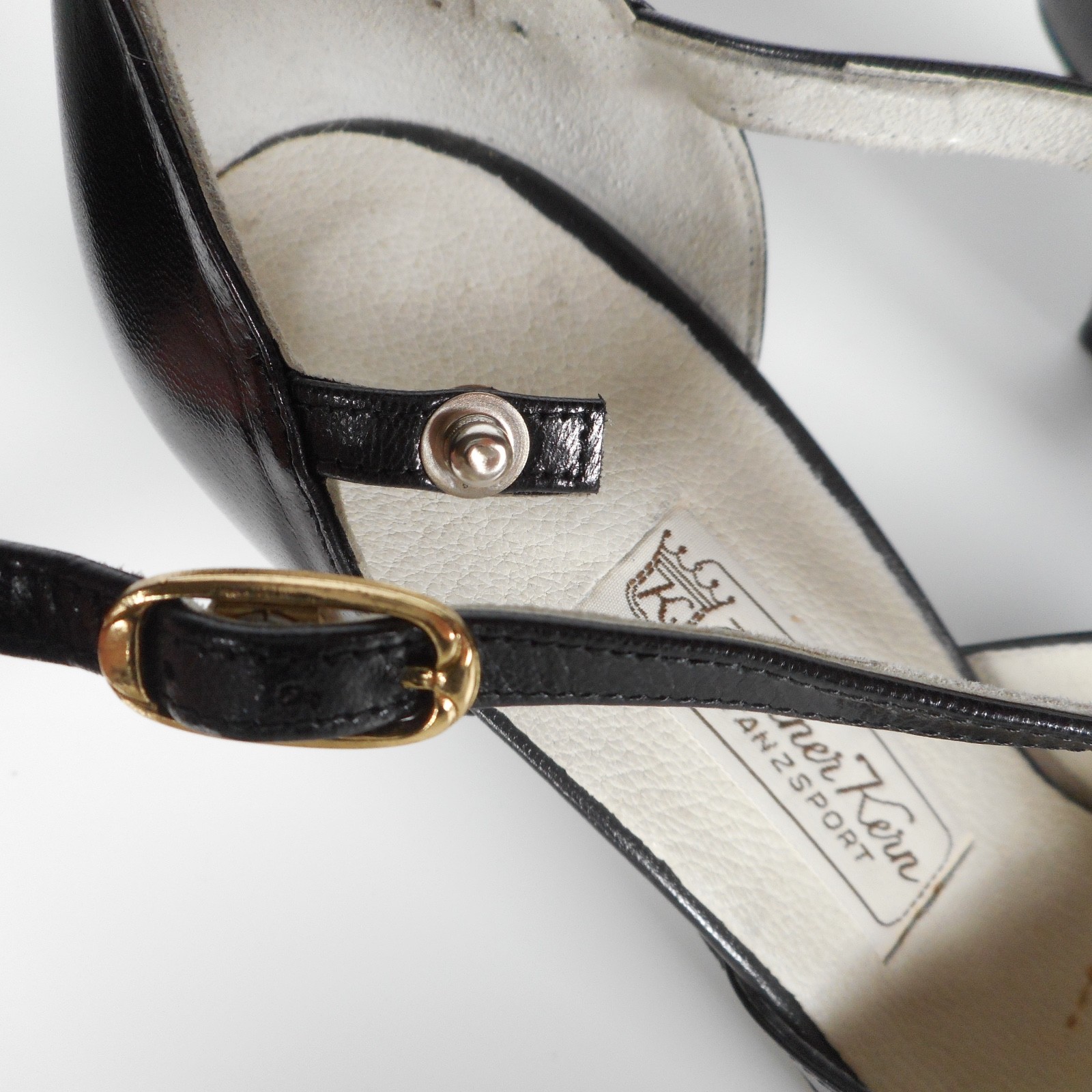 Werner Kern Womens Glenda Black Ballroom  Dance Shoe Leather Open Toe UK 7 US 9