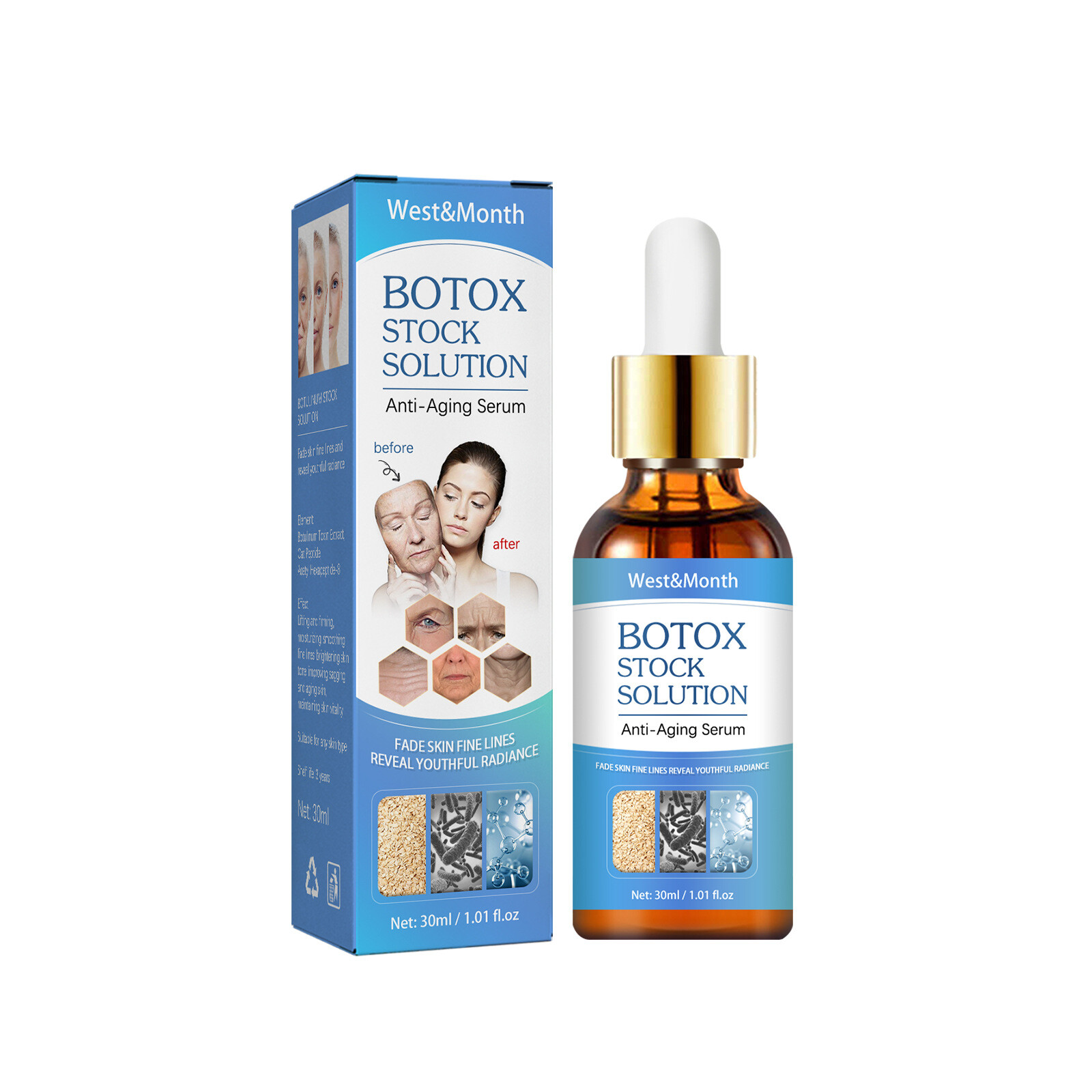 Botox Wrinkle Remover Instant Anti-Aging Face Serum Retinol Skin Tightening USA