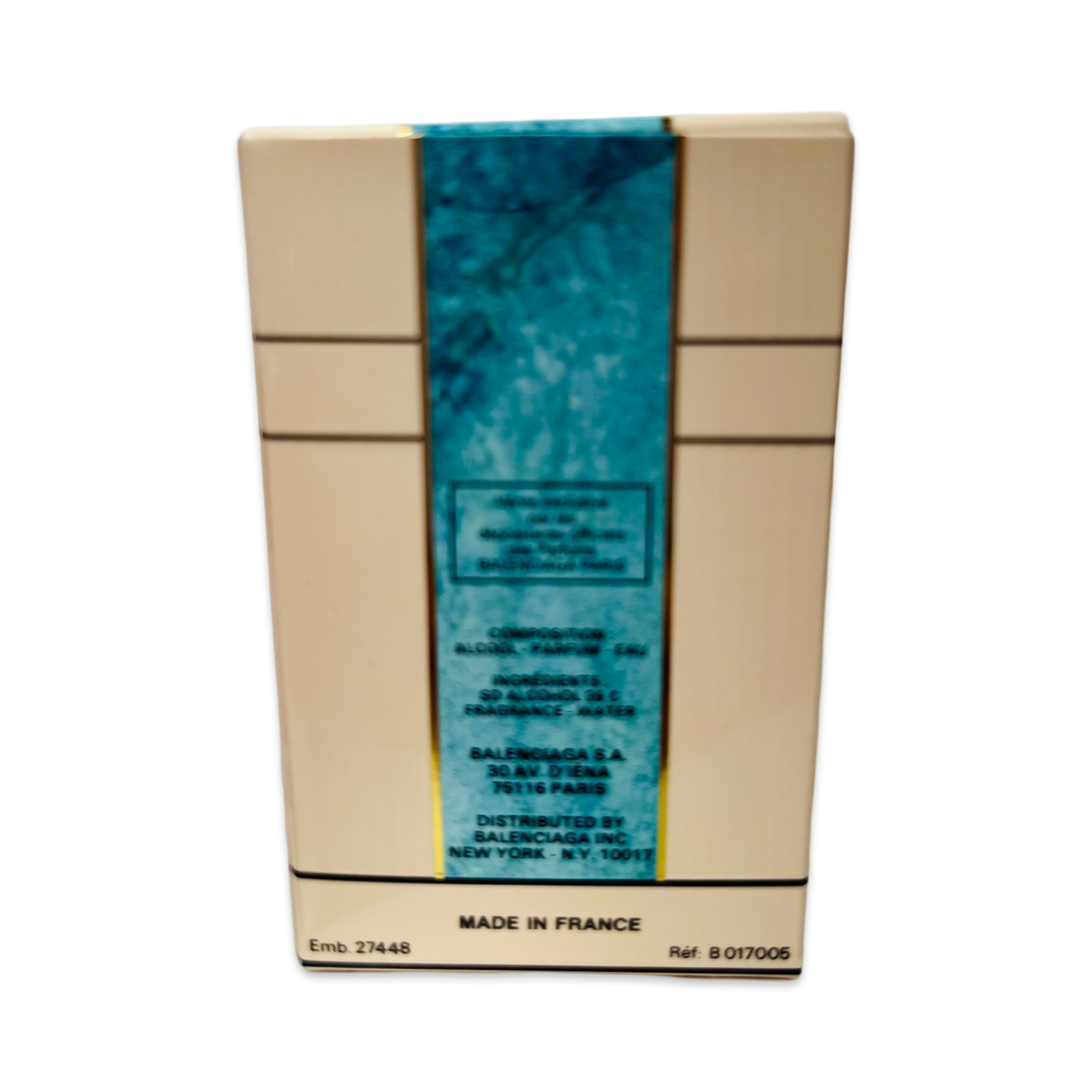 Vintage Balenciaga Pour Homme Eau De Toilette Splash Mini .05 fl oz / 1.5 ml NIB