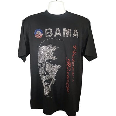 Obama Victory And History Bling Tee Shirt NWOT Mens SZ M