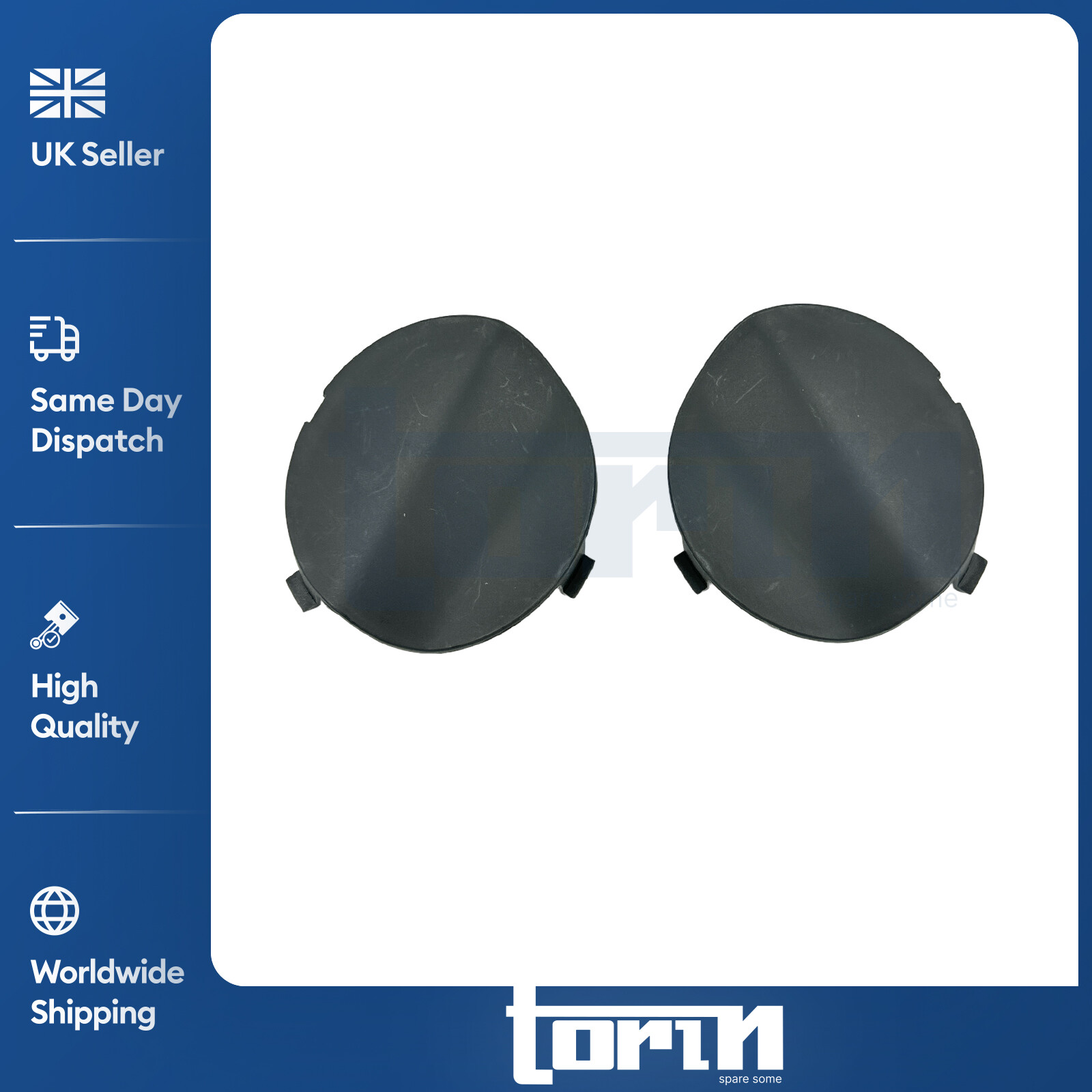 Front Bumper Towing Eye Cover L & R Pair For Ford Transit Connect 2009-Onwards