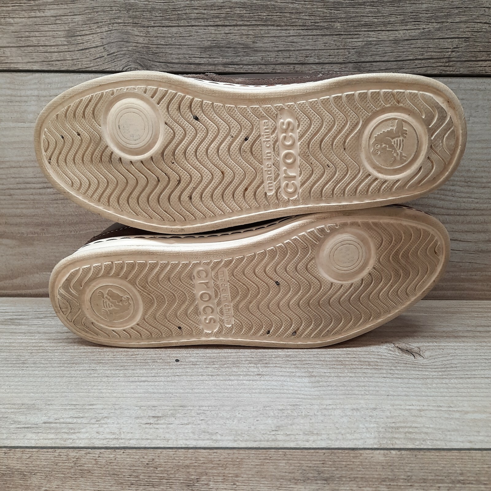 Crocs Brown Leather Sneaker Men's 