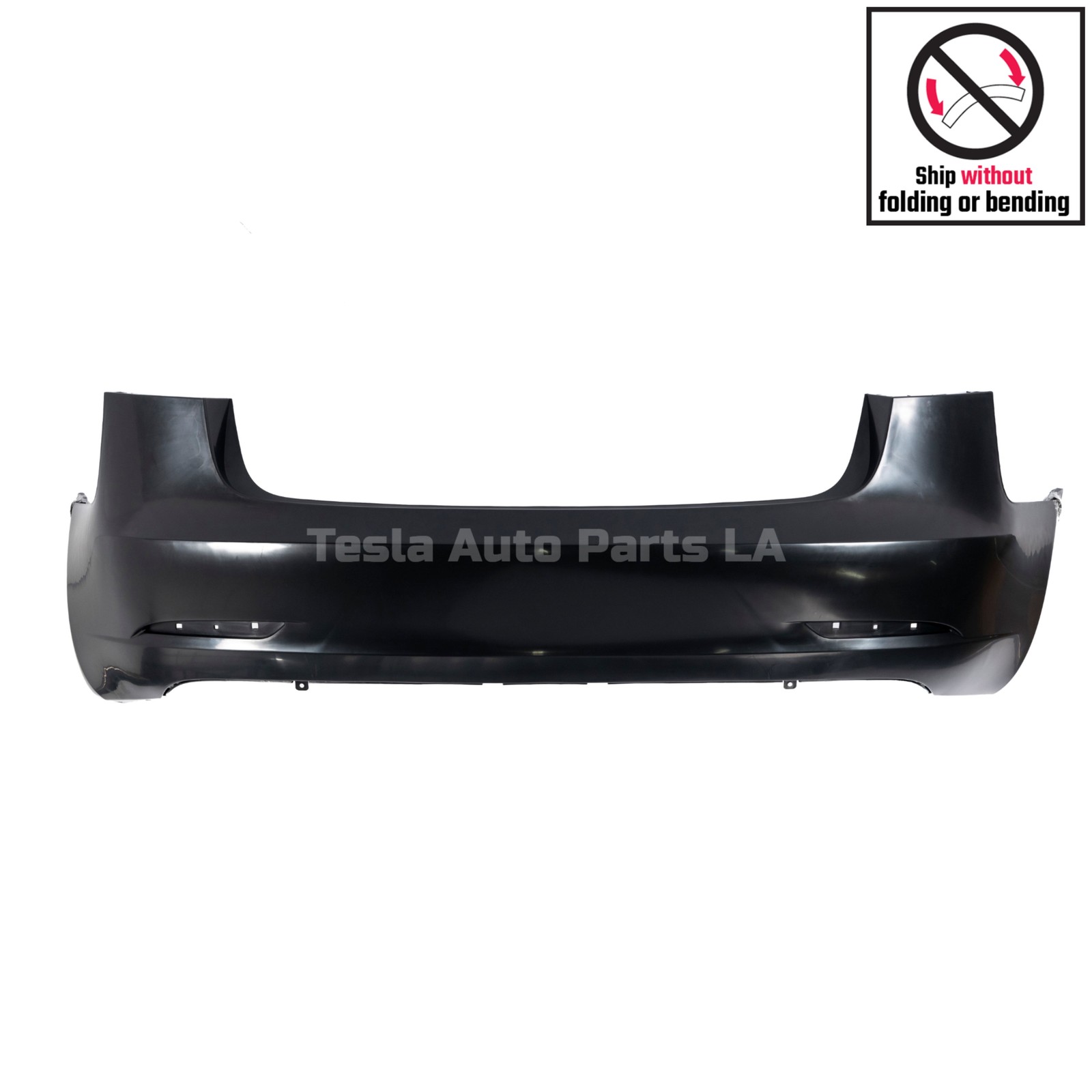 Rear Bumper Fascia for Tesla Model 3 2017-2023 Unpainted No Sensor Hole 1083983