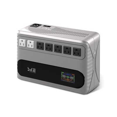SKE UPS 850VA/480W Battery Backup & Surge Protector for PC Router Uninterrupt...