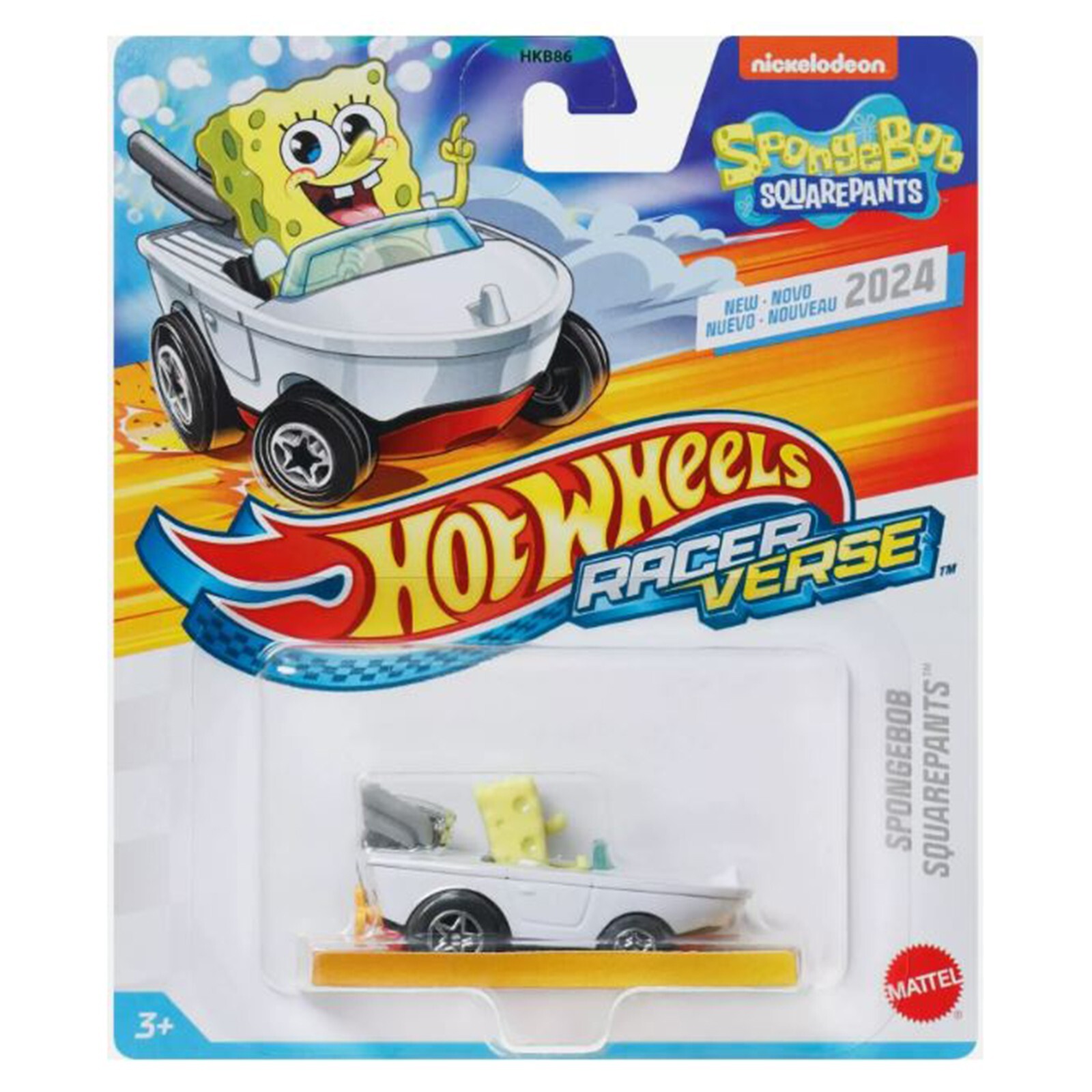 Mattel Hot Wheels Racer в стихах Губка Боб Квадратные Штаны, новый автомобиль, изготовленный на заказ