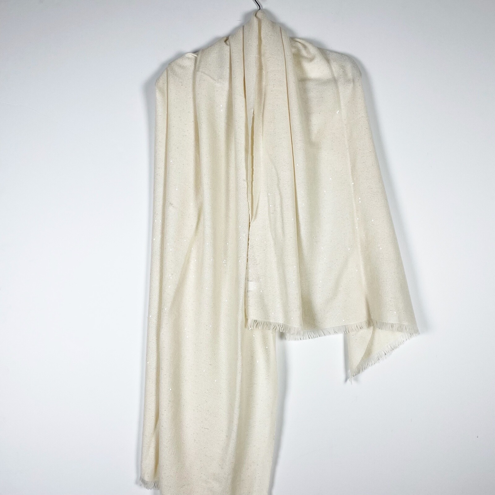 Brunello Cucinelli Cashmere Silk Blend Knit Paillette Sequin