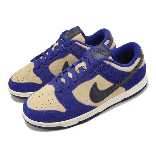 

Nike Wmns Dunk Low LX Blue Suede Beige Women Casual Lifestyle Shoes DV7411-400, Синий, Wmns Dunk Low Lx